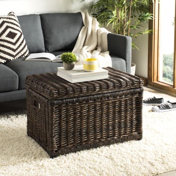 Elijah 30" Wicker Storage Trunk - Happimess