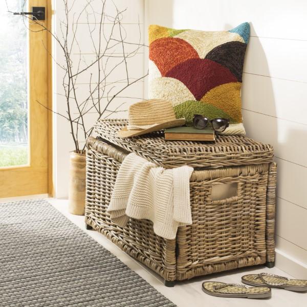 Elijah 30" Wicker Storage Trunk - Happimess