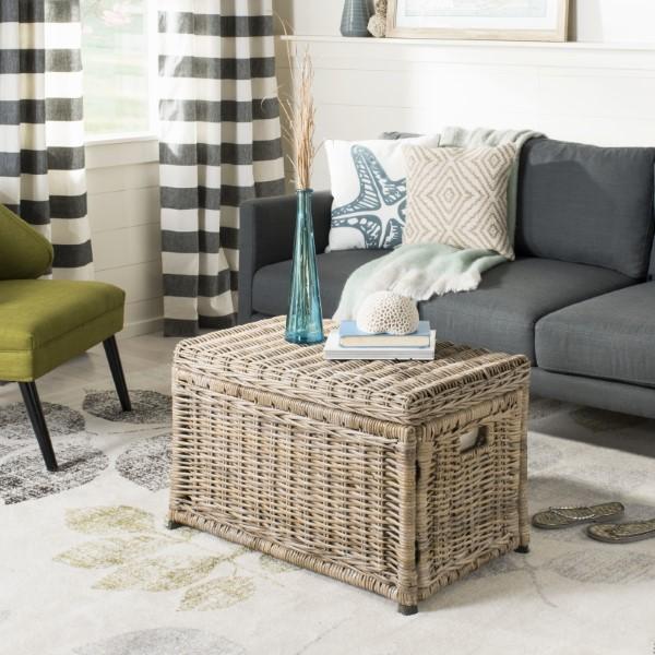 Elijah 30" Wicker Storage Trunk - Happimess
