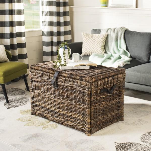 Michael 35" Wicker Storage Trunk - Happimess