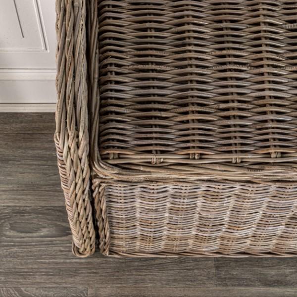 Naples 47.50" Wicker Trunk Storage Bench - Happimess
