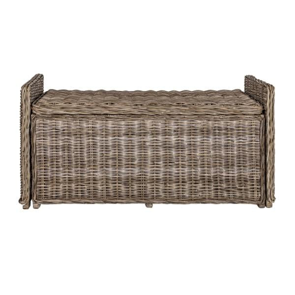 Naples 47.50" Wicker Trunk Storage Bench - Happimess